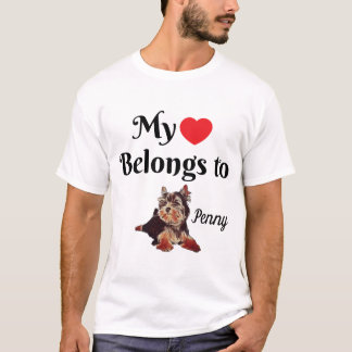 T-shirt Mon coeur appartient à Yorkshire Terrier