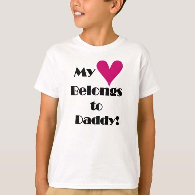 T-shirt Mon coeur appartient au papa (Devant)