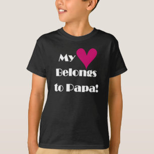 T-shirt Mon coeur appartient au papa