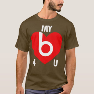 T-shirt Mon Coeur bat pour vous drôle ligne de ramassage L