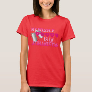 T-shirt Mon coeur est en Afghanistan