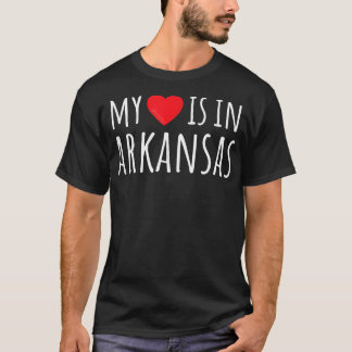 T-shirt MON COEUR EST EN ARKANSAS MÊME L'État Américain