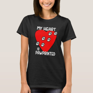T-shirt Mon Coeur Est Pawprint Meilleur Animal De Compagni