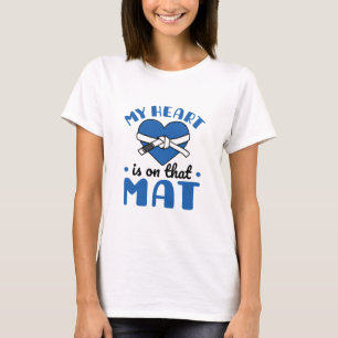 T-shirt Mon Coeur Est Sur Cette Mat Jiu Jitsu Maman