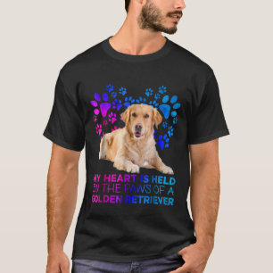 T-shirt Mon Coeur Est Tenu Par Les Pattes D'Un Retriever D