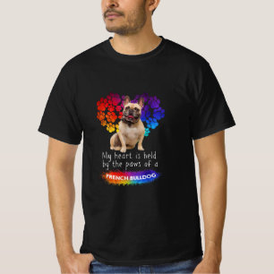 T-shirt Mon Coeur Est Tenu Par Les Peuples D'Un Bulldog Fr