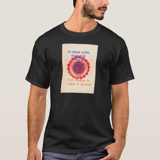 T-shirt Mon coeur rentre pour la paix.png (Devant)