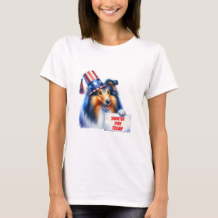 T-shirt Mon Collie Est Plus Intelligent Que Trump