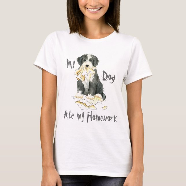T-shirt Mon Collie Porté A Mangé Mes Devoirs (Devant)