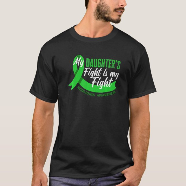 T-shirt Mon Combat De Fille Est Mon Combat De Scoliosis Aw (Devant)