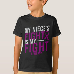 T-shirt Mon combat de nièce est ma lutte contre l'épilepsi