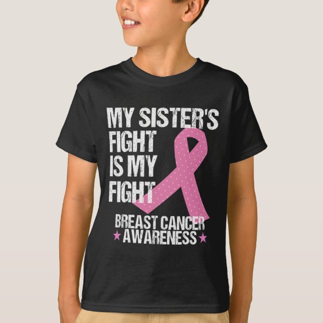 T-shirt Mon combat Soeurs est mon combat cancer du sein de (Devant)