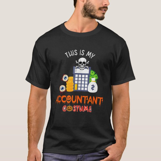 T-shirt Mon comptable Costume Halloween Comptable Horreur (Devant)