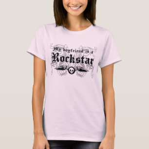 T-shirt Mon copain est une Rockstar
