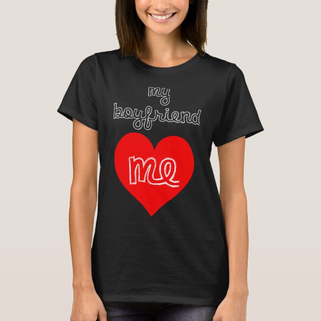 T-shirt Mon copain m'aime (Devant)