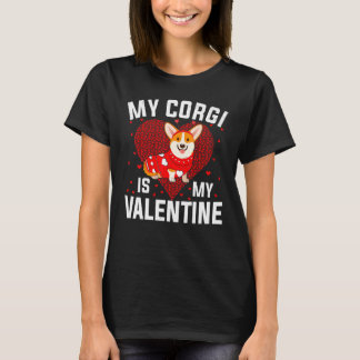T-shirt Mon Corgi Est Mon Valentin Saint-Valentin Garçons