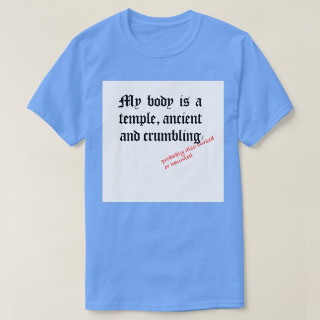 T-shirt Mon corps est un temple (Design devant)