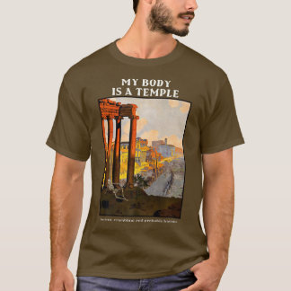 T-shirt Mon corps est un temple ancien, en ruines, hanté