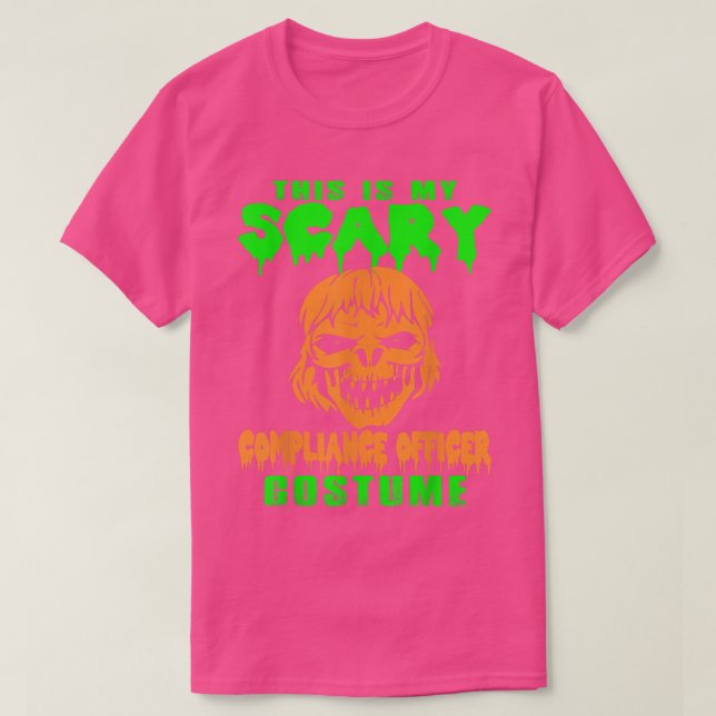 T-shirt Mon costume d'agent de conformité effrayant Hallow (Design devant)