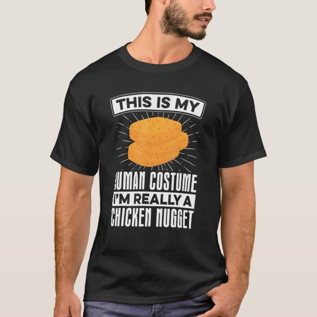 T-shirt Mon costume humain Nugget Poulet Nuggets Restaurat (Devant)