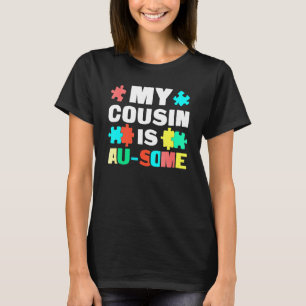 T-shirt Mon cousin est au-some soutien enfant autiste auti