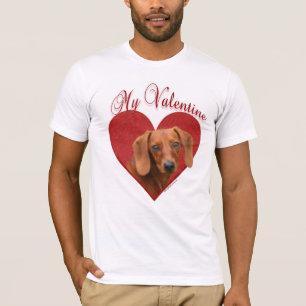 T-shirt Mon Dachshund Valentine