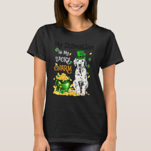 T-shirt Mon Dalmatien Est Mon Chance Chanceux Mignonne Chi