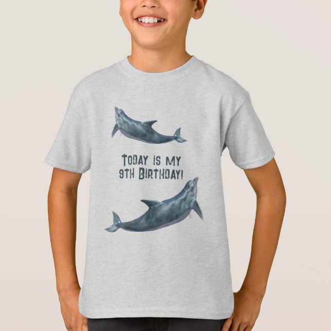 T-shirt Mon Dauphin Enfants d'Anniversaire Dit (Devant)
