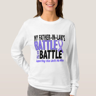 T-shirt Mon de bataille Cancer oesophagien de beau-père