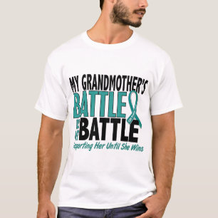 T-shirt Mon de bataille Cancer ovarien de grand-mère trop