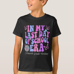 T-shirt Mon Dernier jour de l'école Époque 4e année Enseig