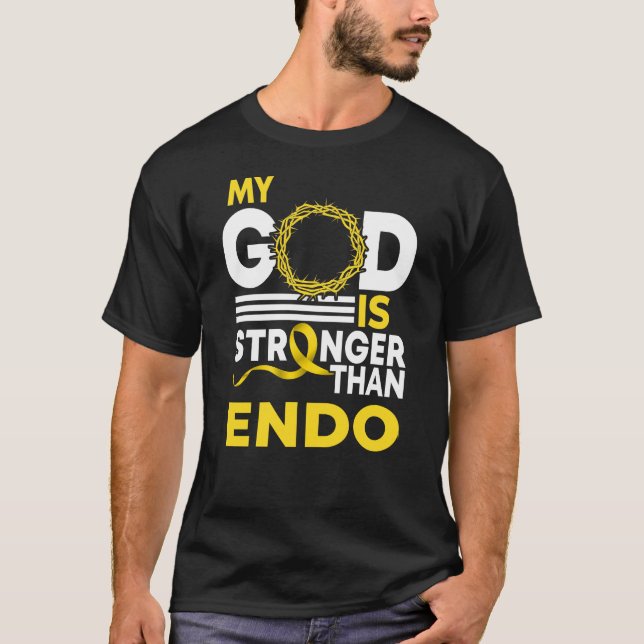 T-shirt Mon Dieu Est Plus Fort Que Le Ruban Endo Sensibili (Devant)