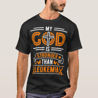 T-shirt Mon Dieu est plus fort que le survivant de la leuc