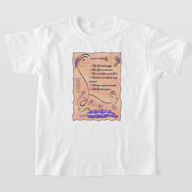 T-shirt Mon Dieu fournira ces paroles k (Poser)