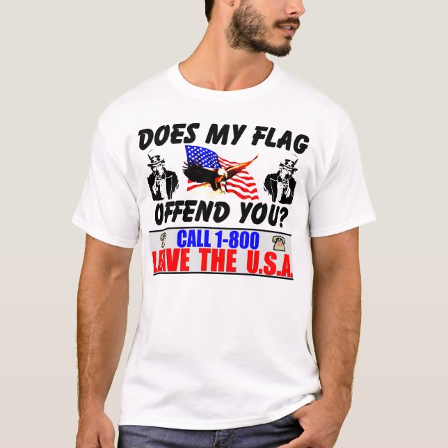 T-shirt Mon drapeau vous offense-t-il ? (Devant)
