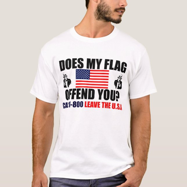 T-shirt Mon drapeau vous offense-t-il ? (Devant)