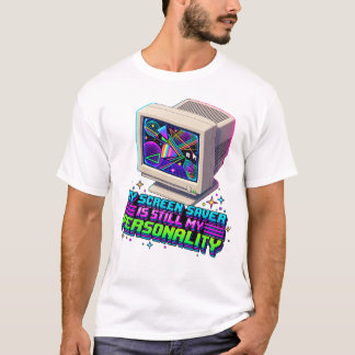 T-shirt Mon Économiseur D'Écran Était Ma Personnalité – Ré