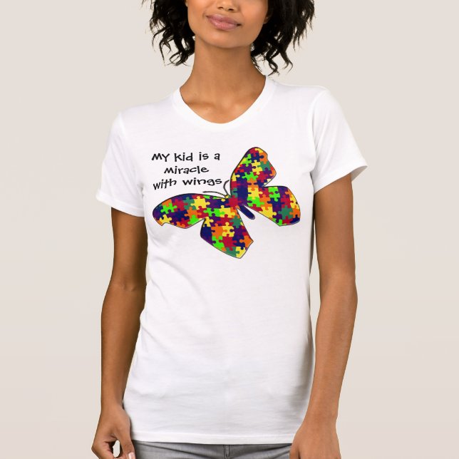 T-shirt Mon Enfant Avec L'Autisme (Devant)