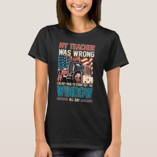 T-shirt Mon Enseignant Était Mauvais Chauffeur De Camion H