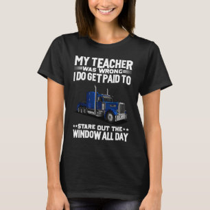 T-shirt Mon Enseignant Était Un Trucker Incorrect 1