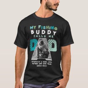 T-shirt Mon Époux De Pêche M'Appelle Papa Reel Photo