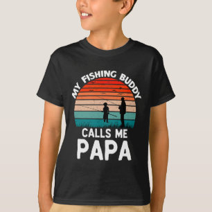 T-shirt Mon Époux De Pêche M'Appelle Papa Retro Vintage Gr