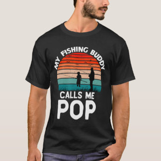 T-shirt Mon Époux De Pêche M'Appelle Pop Retro Groupe Vint