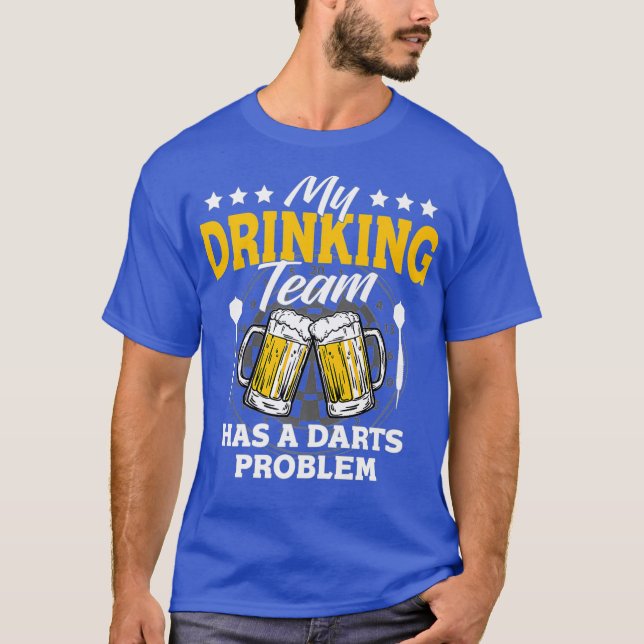 T-shirt Mon Équipe De Boissons A Un Problème De Fosses - J (Devant)