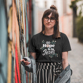 T-shirt Mon Espoir est en Jésus Floral