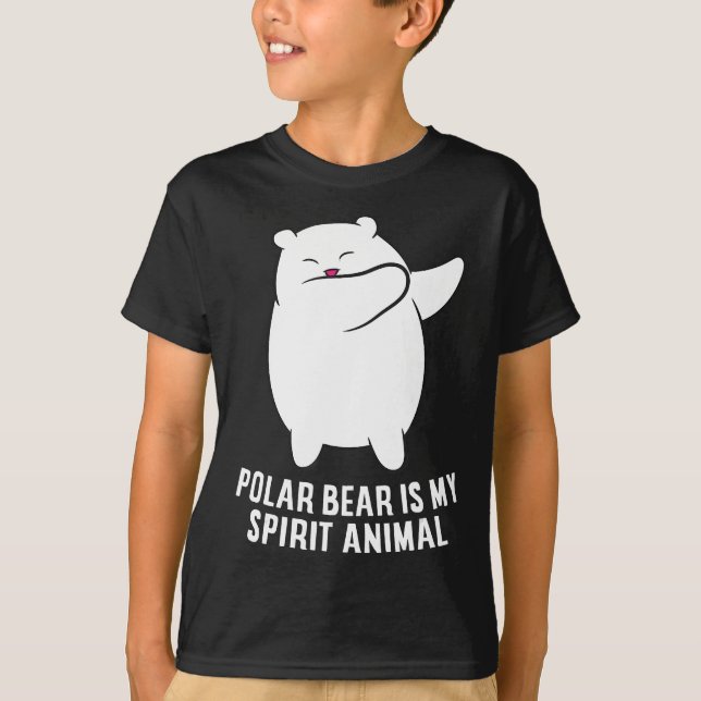 T-shirt Mon Esprit Animal Polaire Ours Mélange Ours Polair (Devant)