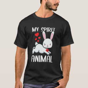 T-shirt Mon Esprit Animal Rabbit Je t'aime Coeur Valentine