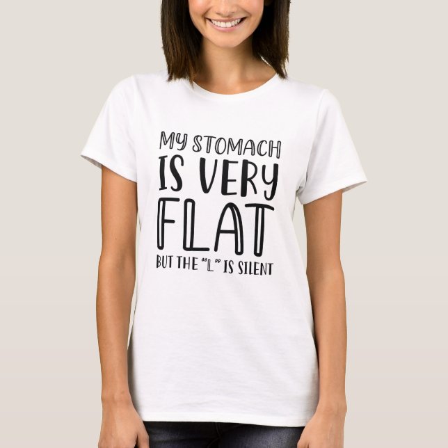 T-shirt Mon Estomac Est Très Plat (Devant)