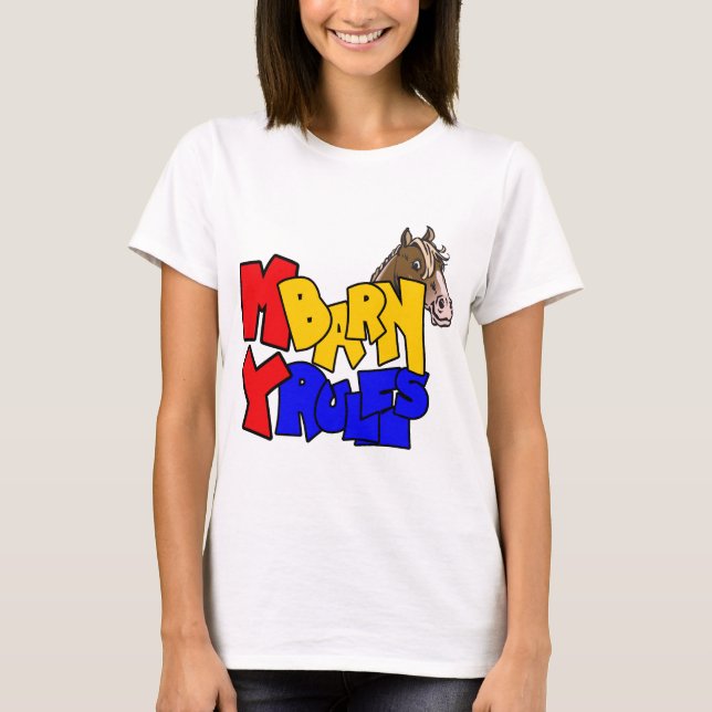 T-shirt Mon étable Mes règles Cheval 2 (Devant)