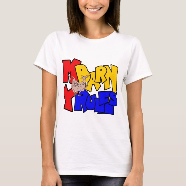 T-shirt Mon étable Mes règles Vache laitière (Devant)